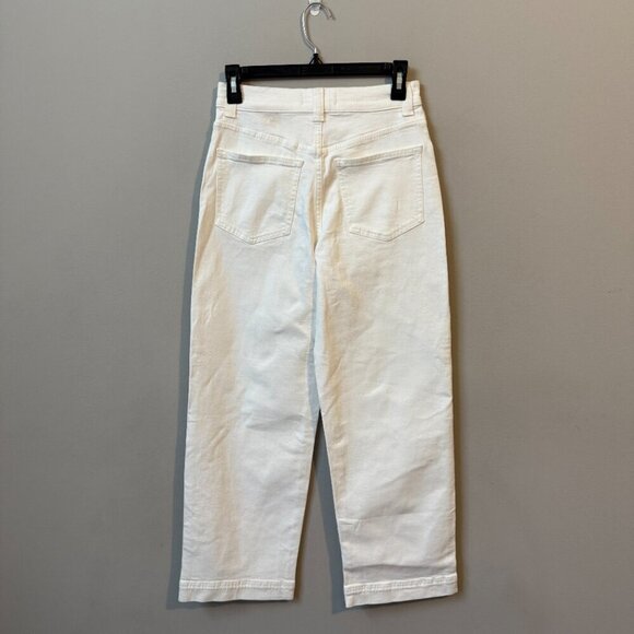 Madewell The Perfect Vintage Wide Leg Crop Jean Women's 25 White Denim Chic NWT - Picture 5 of 14